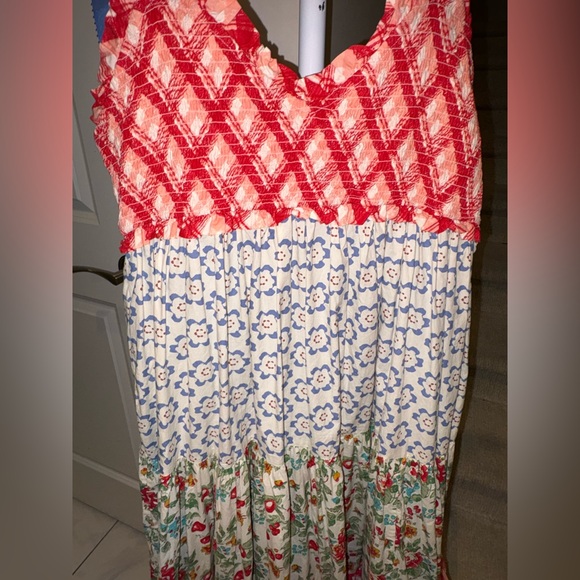 NWT Free People Bluebell Patchwork Maxi Dress in Cherry Combo - Picture 13 of 15